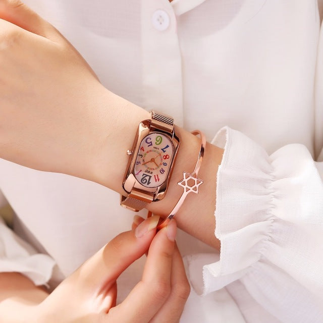 Hot Fashion Women Magnet Buckle Watch Luxury Casual Ladies CCQ Quartz Watch Clock Relogio Feminino For Dropshipping