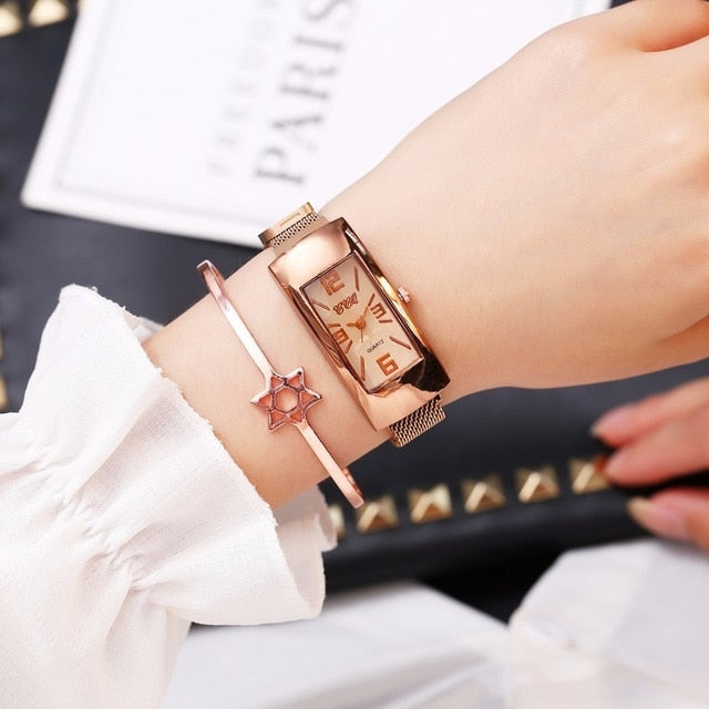 Hot Fashion Women Magnet Buckle Watch Luxury Casual Ladies CCQ Quartz Watch Clock Relogio Feminino For Dropshipping