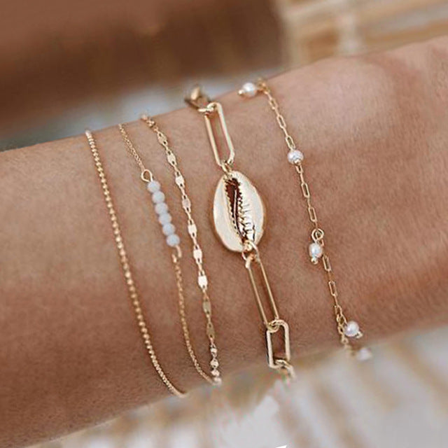 30 Styles Mix Turtle Heart Pearl Wave LOVE Crystal Marble Charm Bracelets for Women  Tassel Bracelet Jewelry