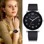 Brand Bracelet Watch Women Fashion Leather Black Quartz Wrist Watches Ladies Clock Relogio Feminino Reloj Mujer