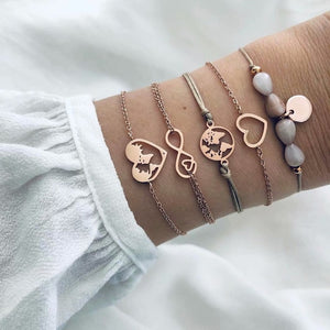 2019  Charm Bracelets & Bangles Set Bohemian Vintage Beaded Multilayer Bracelets For Women Fashion Jewelry Wrap Accessories