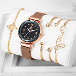 5pcs Luxury Brand Ladies Watches Women Watches Starry Sky Watch Quartz Diamond Wristwatches Montre Femme Relogio Feminino 2019gl