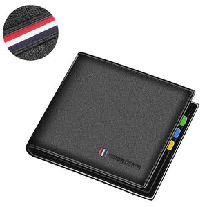 100% Cow Leather Wallet Men Fashion, Bifold Card Holder Wallet, Male Short Standard High Quality Wallet