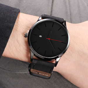 Men's Watch.  Fashion Leather Quartz Watch Men Casual Sports.