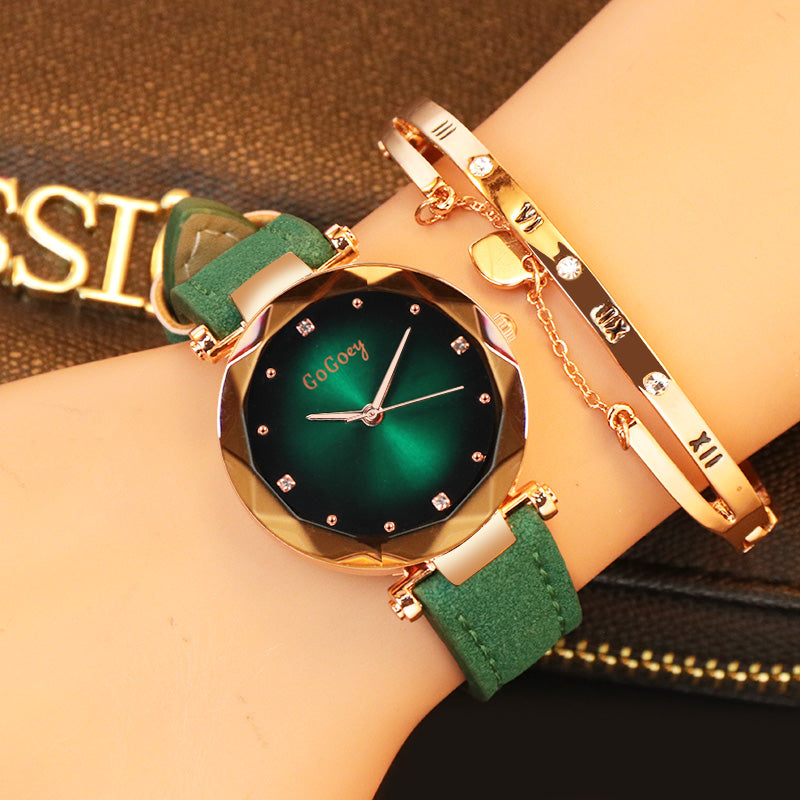 Crystal Womens Watches Luxury Dress Relojes Brand Gogoey Women Elegant Quartz Wristwatch Mujer Pu Leather Watch Feminino Montre