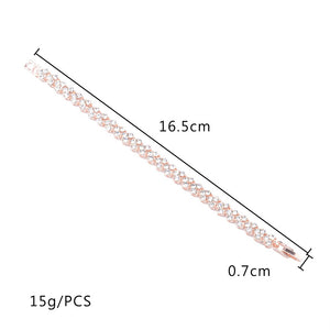 Exquisite Luxury Roman Crystal Bracelet For Women Wedding Gift Korean Rose Gold Silver Chain Bracelets Bangles Jewelry