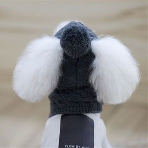 Winter and Fall Christmas warm Pure Color Cap and Scarf.  Pet Accessories.