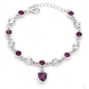 LYIYUNQ Fashion Bracelet Hot Wedding Female Heart Crystal Bracelets For Women Luxury Temperament Silver-Color Fine Jewelry Gift