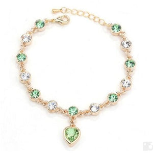 LYIYUNQ Fashion Bracelet Hot Wedding Female Heart Crystal Bracelets For Women Luxury Temperament Silver-Color Fine Jewelry Gift