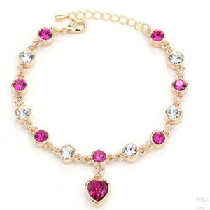 LYIYUNQ Fashion Bracelet Hot Wedding Female Heart Crystal Bracelets For Women Luxury Temperament Silver-Color Fine Jewelry Gift