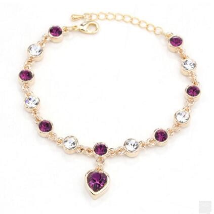 LYIYUNQ Fashion Bracelet Hot Wedding Female Heart Crystal Bracelets For Women Luxury Temperament Silver-Color Fine Jewelry Gift