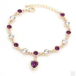 LYIYUNQ Fashion Bracelet Hot Wedding Female Heart Crystal Bracelets For Women Luxury Temperament Silver-Color Fine Jewelry Gift