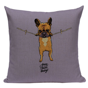 Pug Sports Cycling Cute Cushion Cover, Throw Pet Pug Pillow Cover. Decorative Pillow Case.