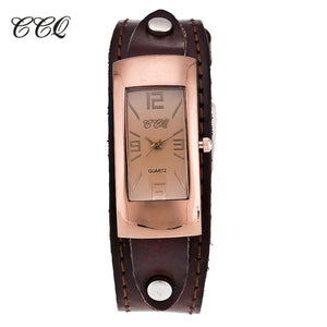 Vintage Genuine Cow Leather Bracelet Watch Fashion Luxury Casual Women Quartz Watches Wrist Watch Gift Hot Selling