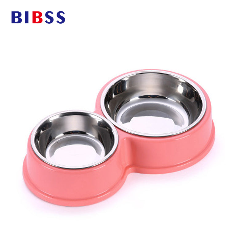 Stainless Steel Pet Dog Bowls Double Puppy Cats. Eating Feeder Container.  Drinking Bowl Anti-slip. Pet Feeding & Watering Dish