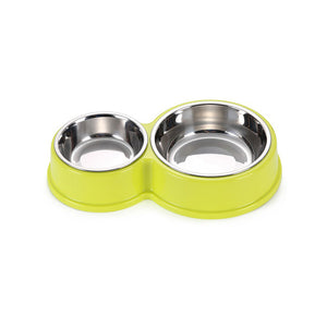 Stainless Steel Pet Dog Bowls Double Puppy Cats. Eating Feeder Container.  Drinking Bowl Anti-slip. Pet Feeding & Watering Dish