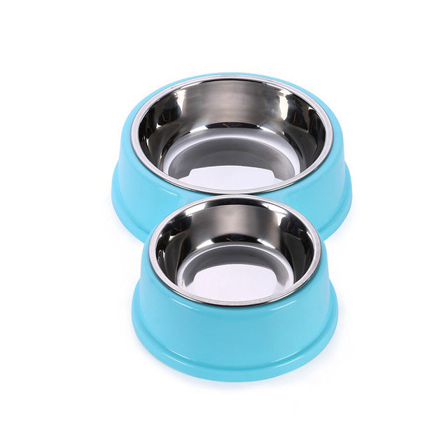 Stainless Steel Pet Dog Bowls Double Puppy Cats. Eating Feeder Container.  Drinking Bowl Anti-slip. Pet Feeding & Watering Dish