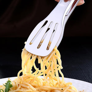 1PC Stainless Steel Kitchen Tongs BBQ Clip Food Tongs Pizza Bread Dessert Server Steak Salad Buffet Serving Clip Kitchen Tools