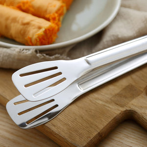 1PC Stainless Steel Kitchen Tongs BBQ Clip Food Tongs Pizza Bread Dessert Server Steak Salad Buffet Serving Clip Kitchen Tools