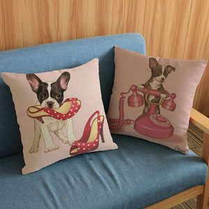 Cute Dog And Cat Pattern Pillow Cases. Pets Sofa Chair Decoration  Cover Gifts For Friends.