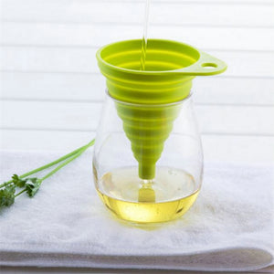 Silicone Gel Foldable Collapsible Style Funnel Hopper Kitchen Cooking Tools Accessories Gadgets Chocolate Cake Tools