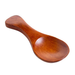 4pcs Mini Wooden Spoon Kitchen Spice Spoon Wood Sugar Tea Coffee Scoop Small Short Condiment Spoons Wooden Utensils Cooking Tool