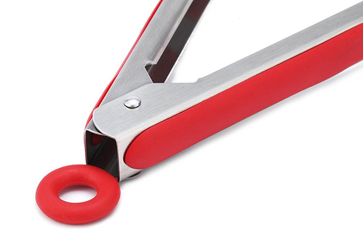 Silicone BBQ Grilling Tong Salad Bread Serving Tong Non-Stick Kitchen Barbecue Grilling Cooking Tong with Joint Lock