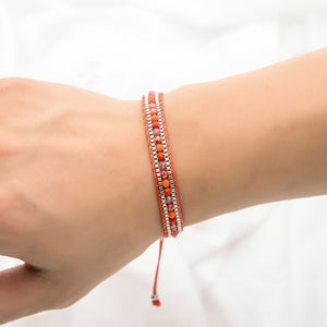 Woman  or Men Handmade Bohemia Weave Adjustable Rope Chain Crystal Charms Bracelets Wristband Fashion Jewelry Gift