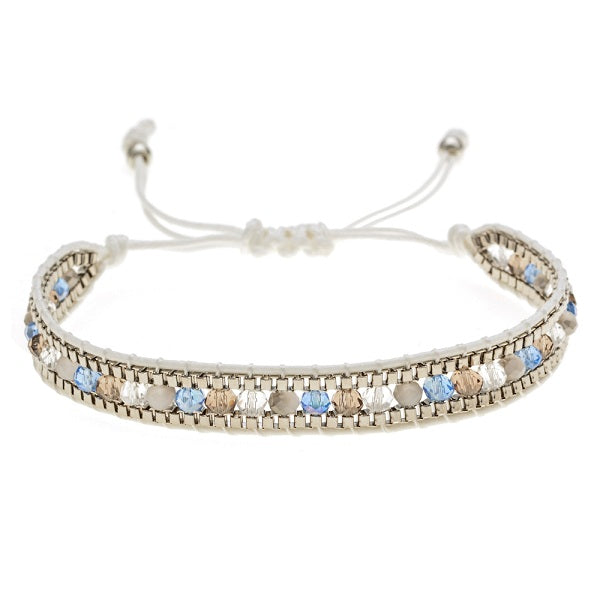 Woman  or Men Handmade Bohemia Weave Adjustable Rope Chain Crystal Charms Bracelets Wristband Fashion Jewelry Gift