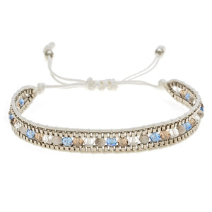 Woman  or Men Handmade Bohemia Weave Adjustable Rope Chain Crystal Charms Bracelets Wristband Fashion Jewelry Gift