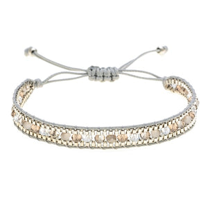 Woman  or Men Handmade Bohemia Weave Adjustable Rope Chain Crystal Charms Bracelets Wristband Fashion Jewelry Gift