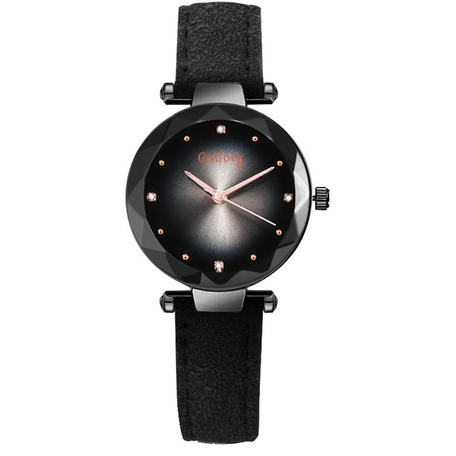 Crystal Womens Watches Luxury Dress Relojes Brand Gogoey Women Elegant Quartz Wristwatch Mujer Pu Leather Watch Feminino Montre