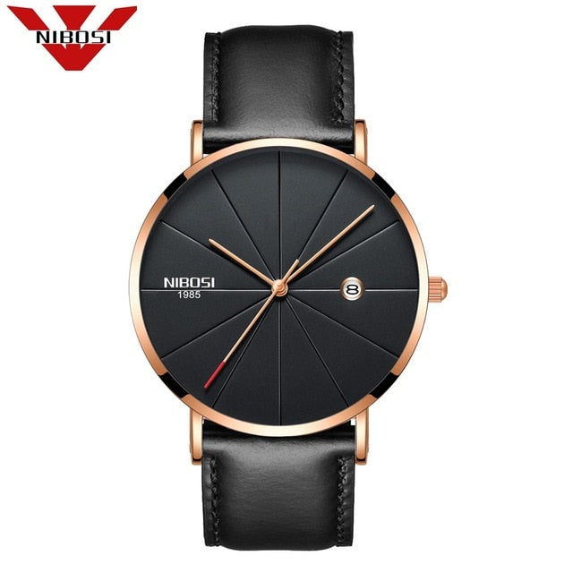 Men Blue Stainless Steel Ultra Thin Watches for Me. Classic Quartz Watch. Luxury Date Men's Wrist Watch