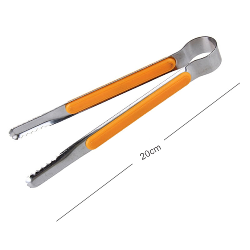 Stainless Steel Kitchen Tongs BBQ Tongs Mini Barbecue Grill Food Clip Ice Tongs Meat Salad Toast Tongs Clamp Kitchen Accessories