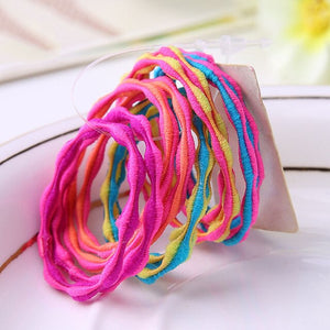 10 Pcs Random Fashion Hairbands Hair Rope Holder Candy Color Hair Ties Elastic Ponytail Head Band Girls Rubber Fashion