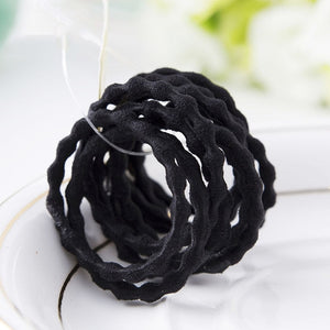 10 Pcs Random Fashion Hairbands Hair Rope Holder Candy Color Hair Ties Elastic Ponytail Head Band Girls Rubber Fashion