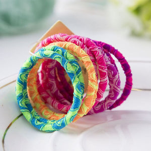 10 Pcs Random Fashion Hairbands Hair Rope Holder Candy Color Hair Ties Elastic Ponytail Head Band Girls Rubber Fashion