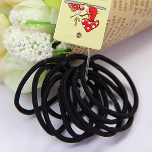 10 Pcs Random Fashion Hairbands Hair Rope Holder Candy Color Hair Ties Elastic Ponytail Head Band Girls Rubber Fashion