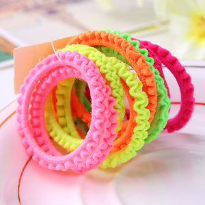 10 Pcs Random Fashion Hairbands Hair Rope Holder Candy Color Hair Ties Elastic Ponytail Head Band Girls Rubber Fashion