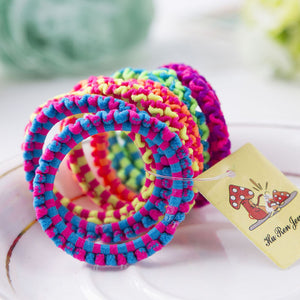 10 Pcs Random Fashion Hairbands Hair Rope Holder Candy Color Hair Ties Elastic Ponytail Head Band Girls Rubber Fashion
