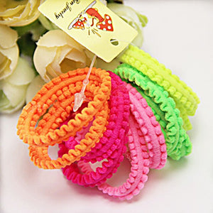 10 Pcs Random Fashion Hairbands Hair Rope Holder Candy Color Hair Ties Elastic Ponytail Head Band Girls Rubber Fashion