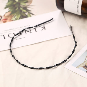 1pc Fashion Unisex Black/golden Wavy Hairband Mens Women Hair Head Hoop Bands Accessories Sport Headband Headdress Styling Tools