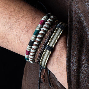 12 Style Metal Leather Bracelets Men Jewelry Vintage Classic Retro Plant Charm Bracelet Bangles Homme Male Jewellry 20.5CM