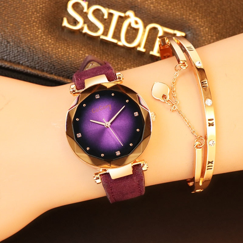Crystal Womens Watches Luxury Dress Relojes Brand Gogoey Women Elegant Quartz Wristwatch Mujer Pu Leather Watch Feminino Montre