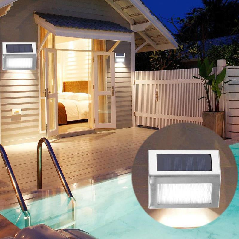 1-4pcs LED Solar Light Motion Sensor Outdoor Garden Light Decoration Fence Stair Pathway Yard Security Solar Lamp Dropshipping