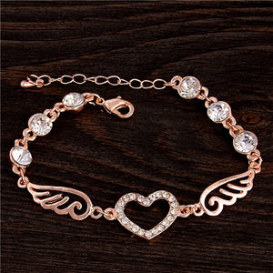 Rose Gold Chain Bracelet For Women Crystal Wedding Jewelry Ladies Charm Wrist Bracelet Pulseras Wholesale Price