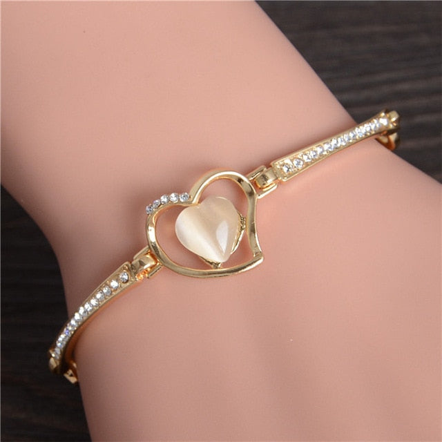 Rose Gold Chain Bracelet For Women Crystal Wedding Jewelry Ladies Charm Wrist Bracelet Pulseras Wholesale Price