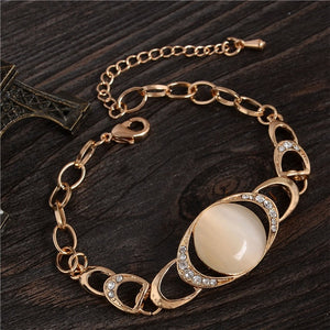 Rose Gold Chain Bracelet For Women Crystal Wedding Jewelry Ladies Charm Wrist Bracelet Pulseras Wholesale Price