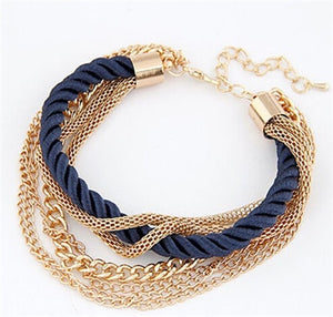 Rose Gold Chain Bracelet For Women Crystal Wedding Jewelry Ladies Charm Wrist Bracelet Pulseras Wholesale Price
