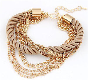Rose Gold Chain Bracelet For Women Crystal Wedding Jewelry Ladies Charm Wrist Bracelet Pulseras Wholesale Price
